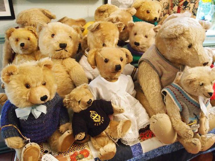 collection of teddy bears for storage