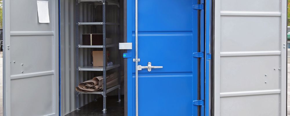  Garden furniture inside a container storage