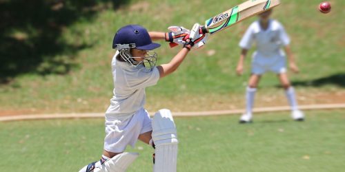 boy playing cricket