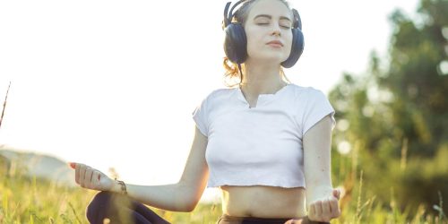 lady meditating